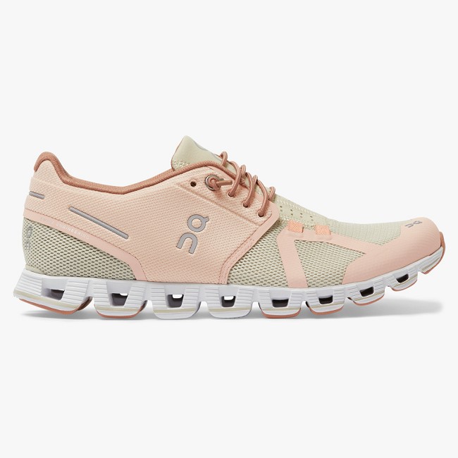 ON Cloud Womens - Women's Road Running Shoes NZ-63851 Rose/Sand